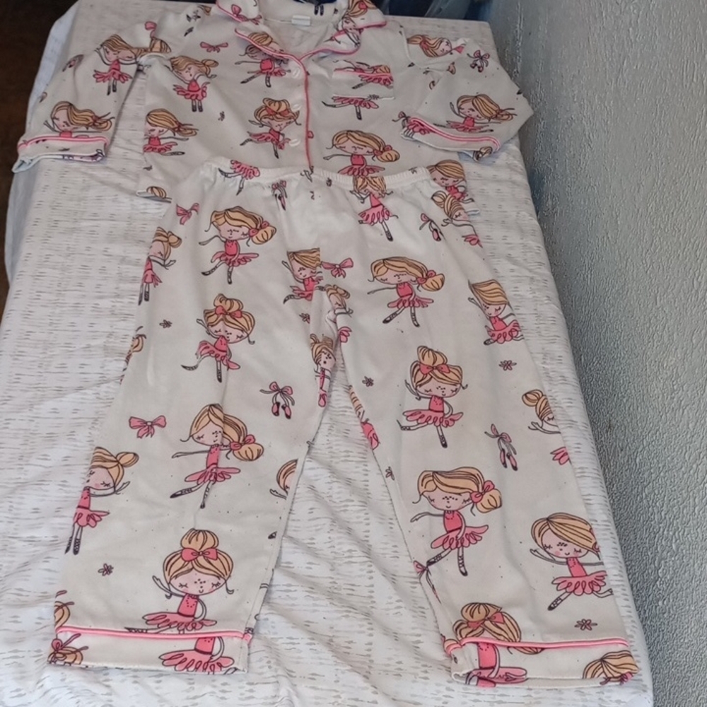 Adorable Pink Ballerina Kids Pajamas